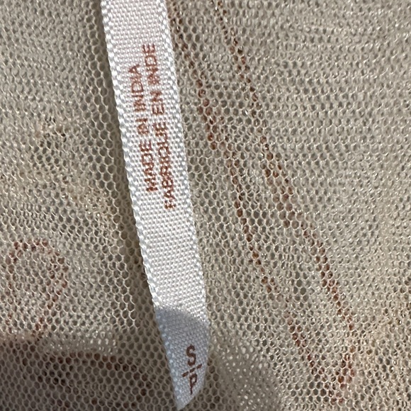 Free People Sheer Embroidered Short Sleeve Top - pink and Black - Picture 4 of 10